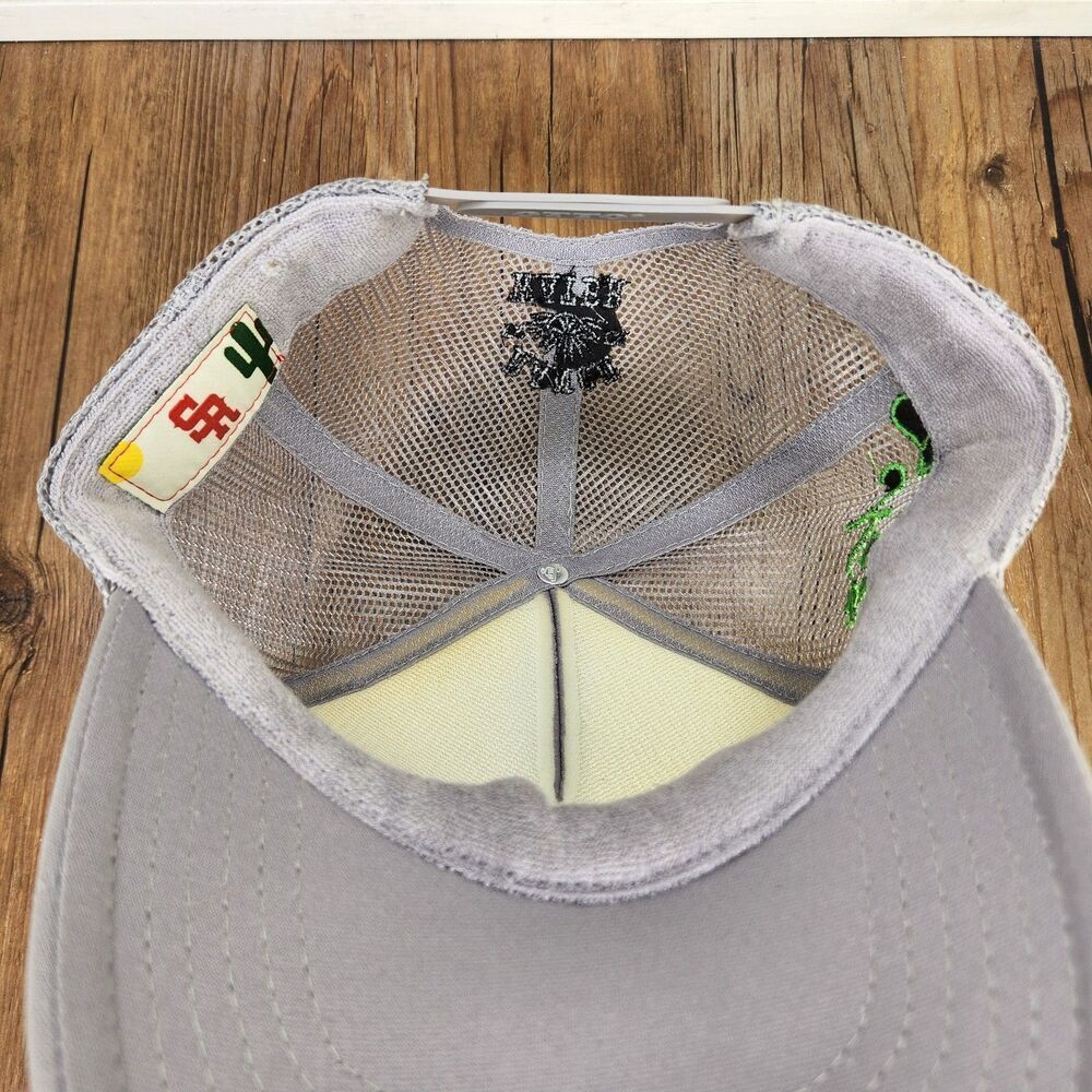 Seager SR Rope Trucker Hat Gray Mesh Snapback "Not My First Rodeo" Ranch Water - Picture 9 of 10